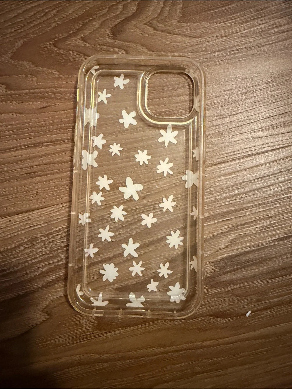 Clear Floral Phone Case with Pastel Flowers